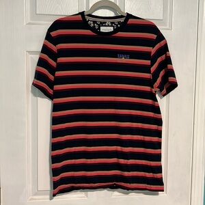 Denim & flower Ricky Singh radiate positivity striped tshirt